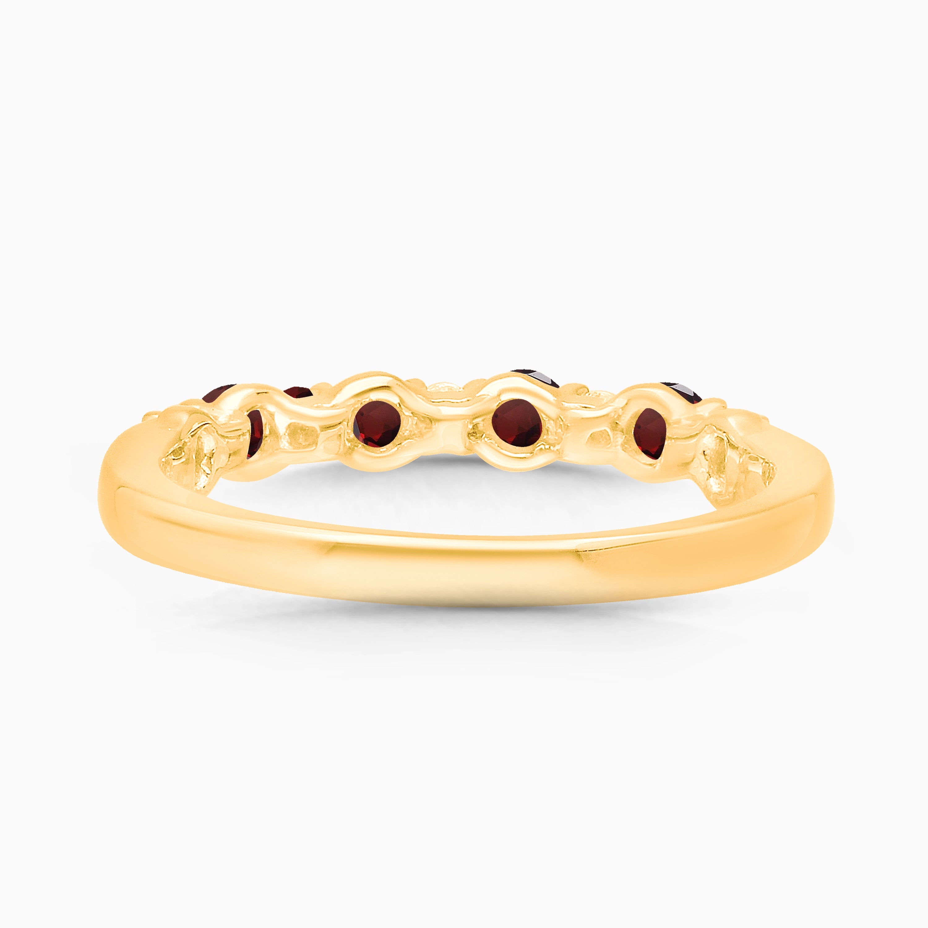 Garnet & White Diamond Band Garnet