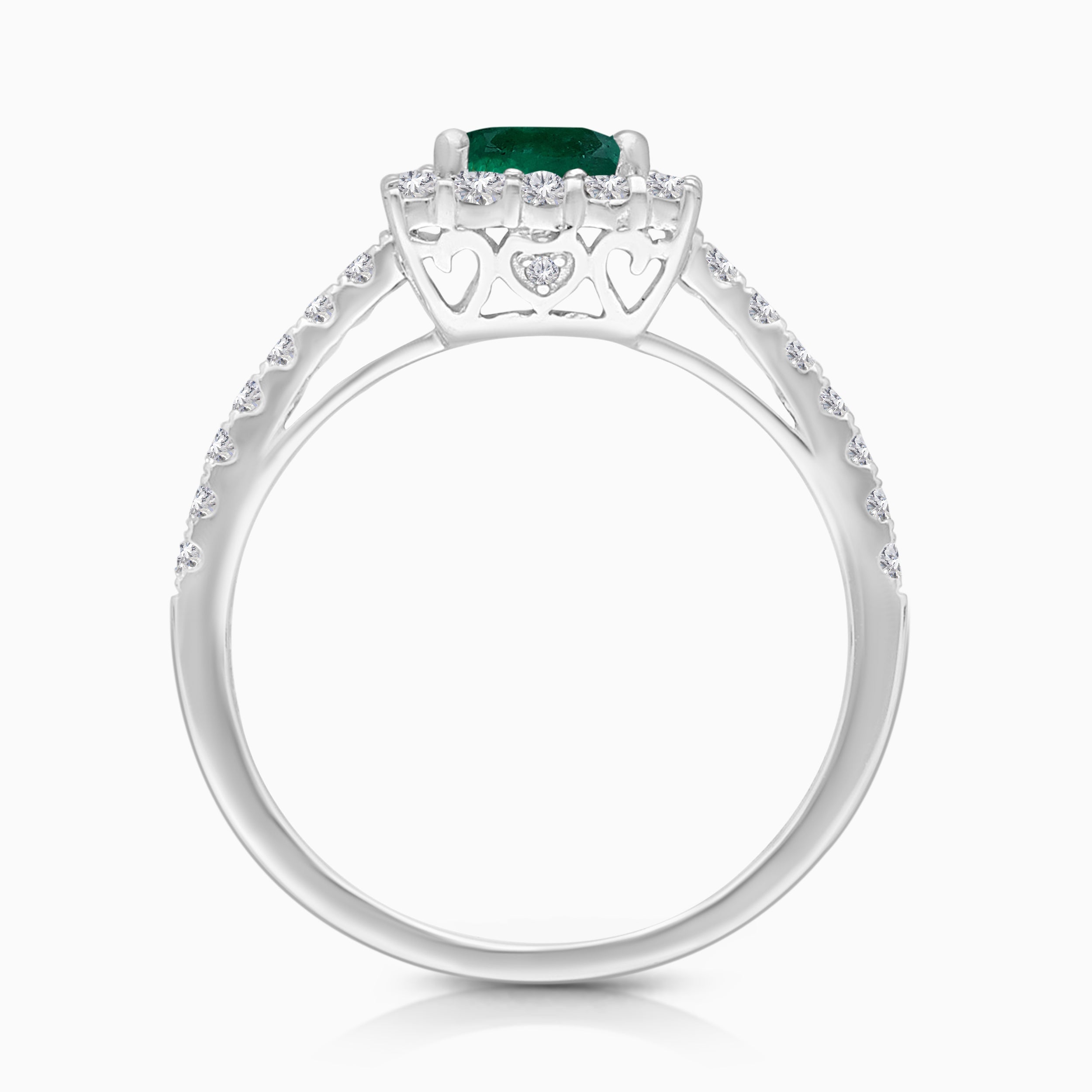 Princess Cut Colombian Emerald Ring Emerald