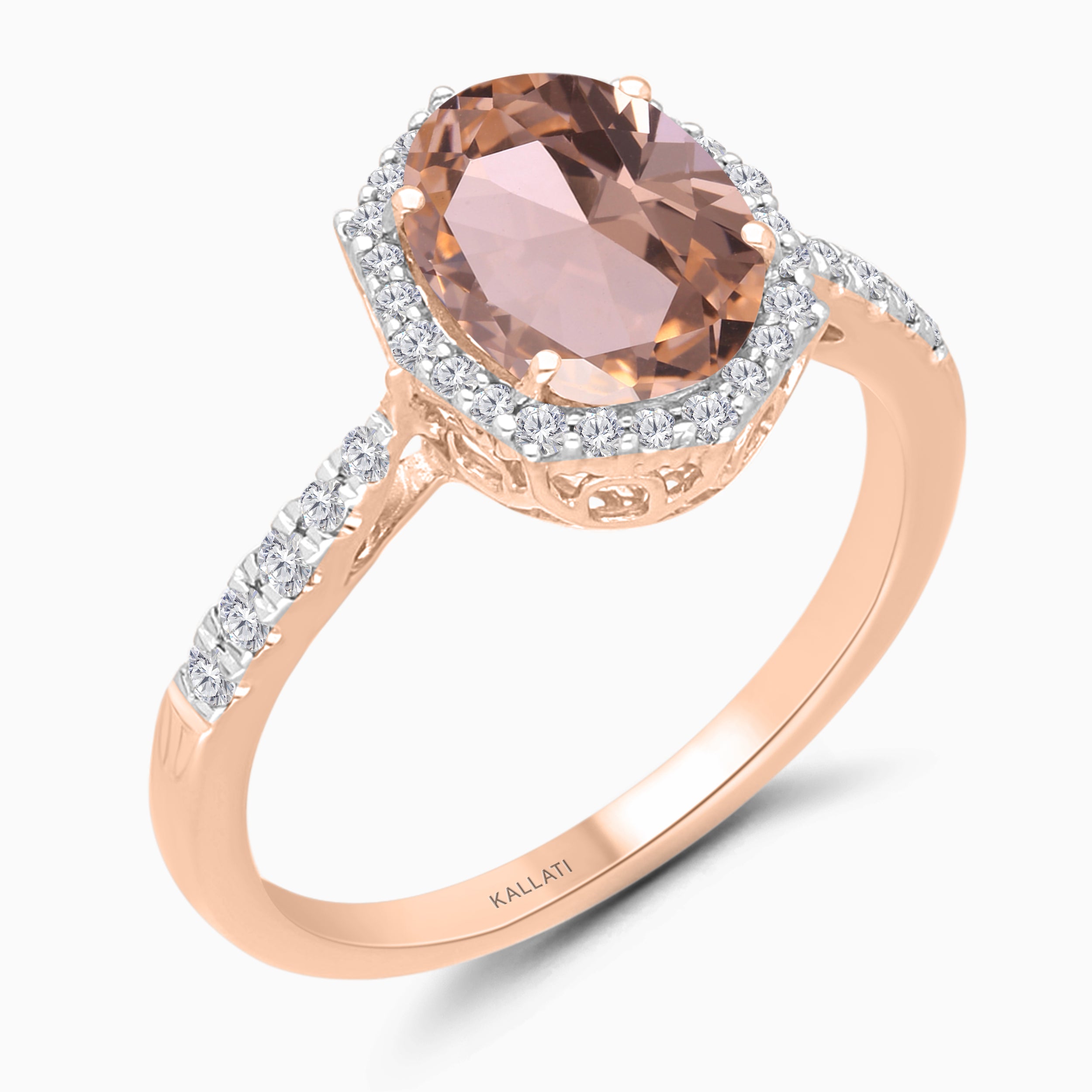 Prism Morganite & Diamond Ring