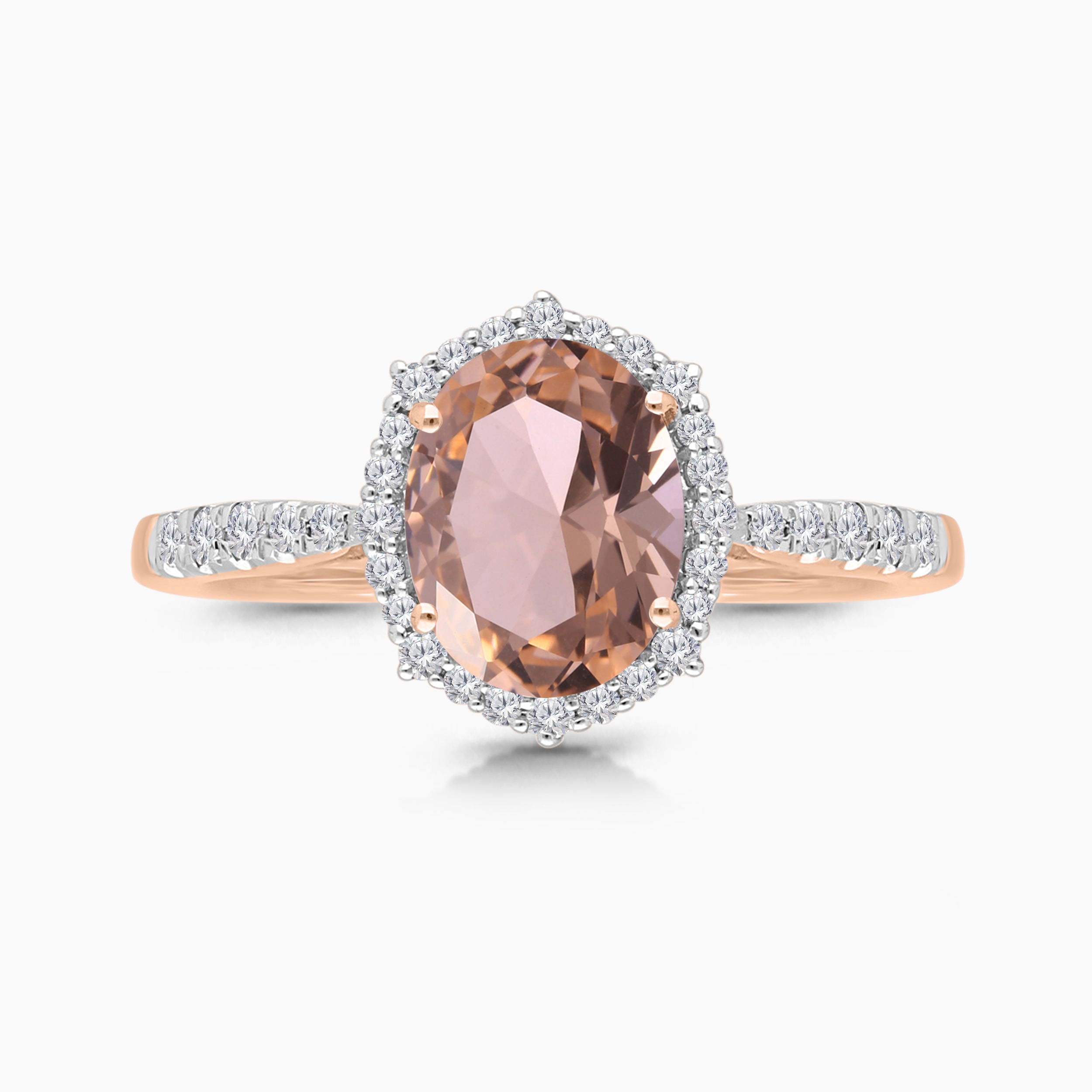 Prism Morganite & Diamond Ring