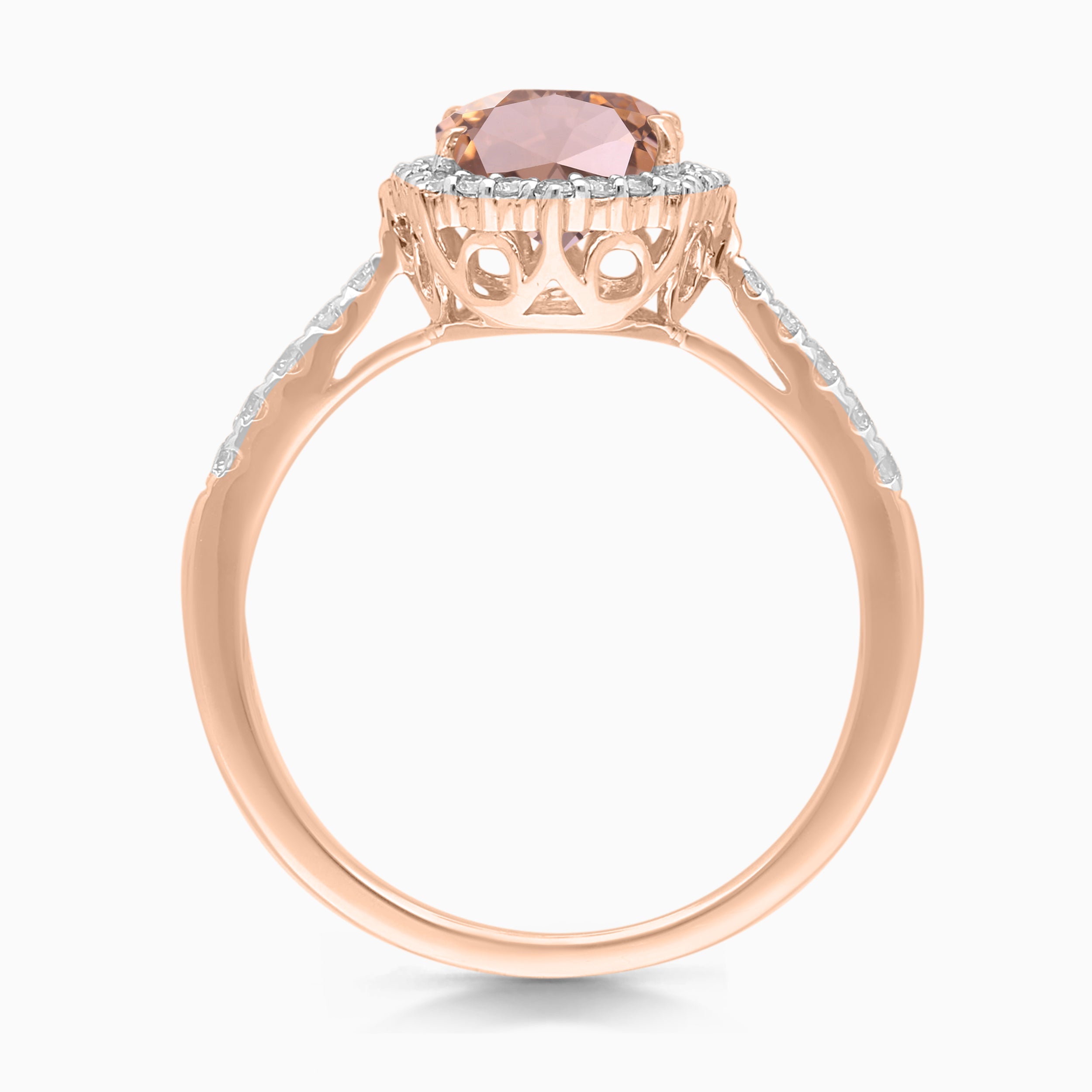 Prism Morganite & Diamond Ring