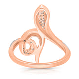 Rose Gold Coco & White Diamond Snake Ring ETERNAL