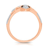 Rose Gold Coco & White Diamond Snake Ring ETERNAL