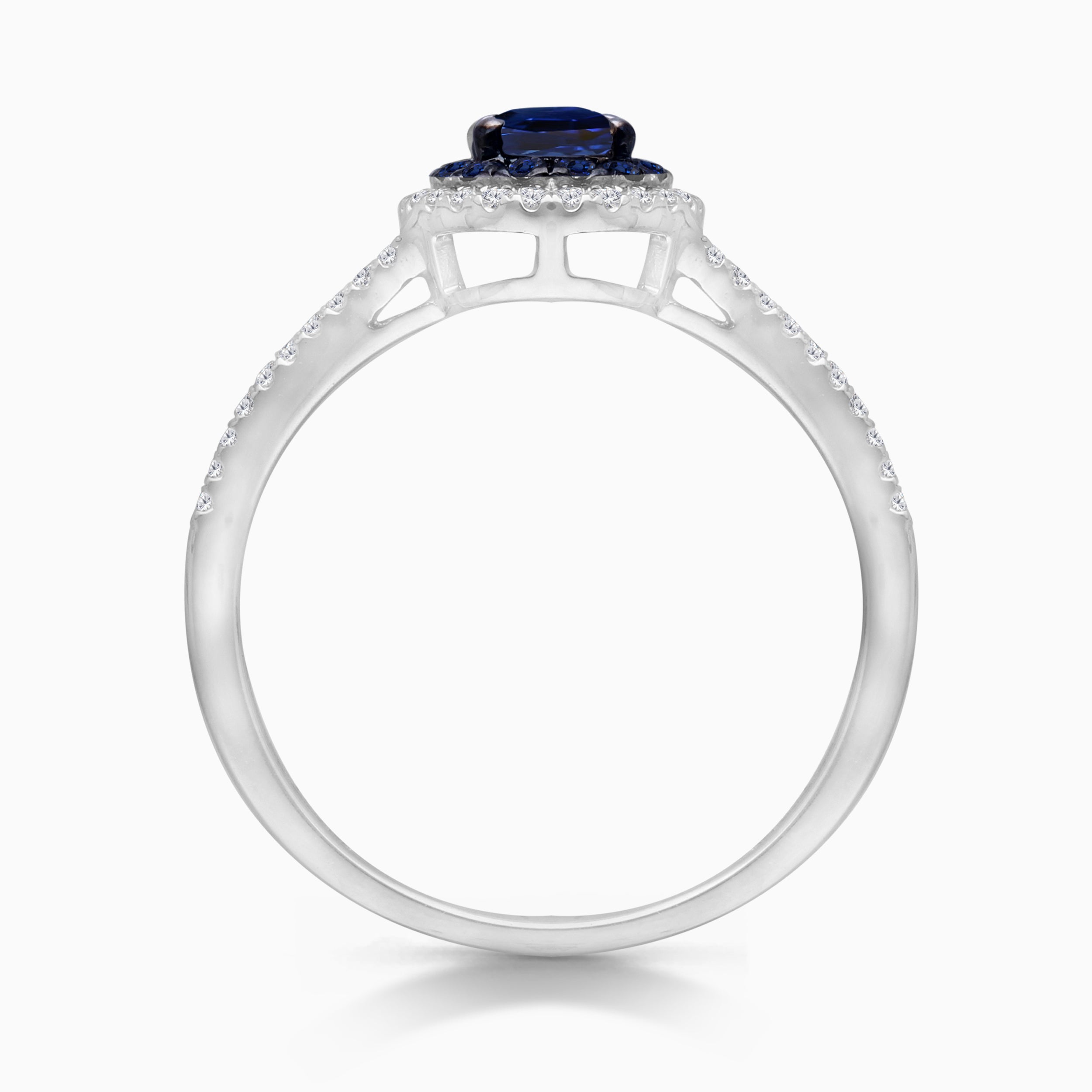 Sapphire and Diamond Oval Ring