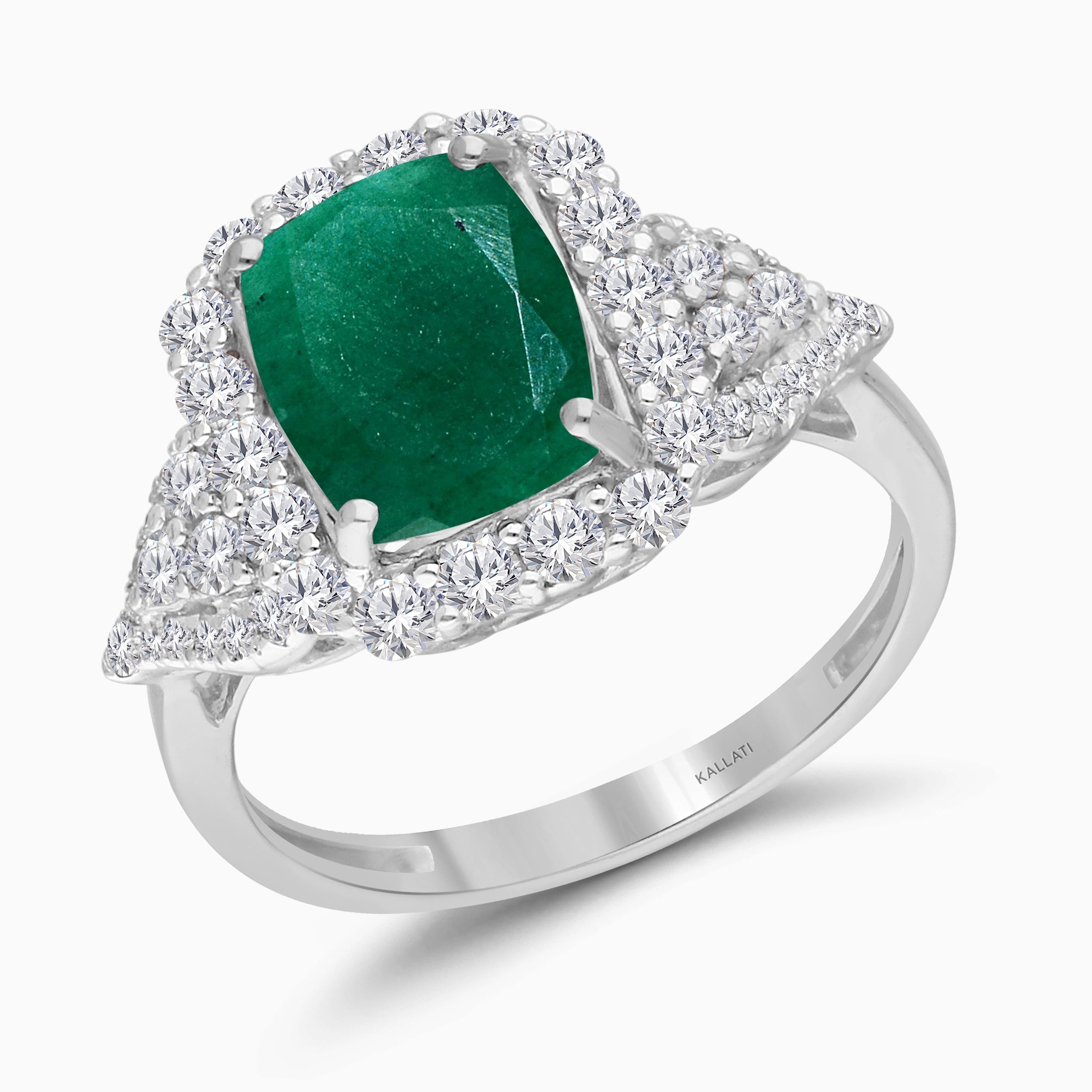 Heirloom Diamond & Emerald Ring Emerald