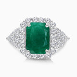 Heirloom Diamond & Emerald Ring Emerald