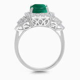 Heirloom Diamond & Emerald Ring Emerald