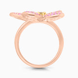Pink Sapphire Butterfly Ring