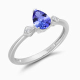 Pear Droplet Tanzanite Ring