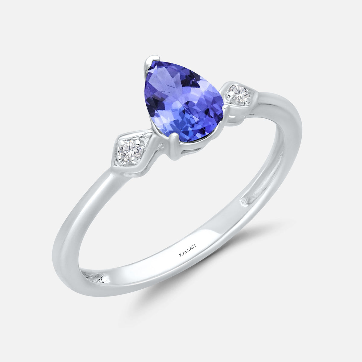Pear Droplet Tanzanite Ring Tanzanite