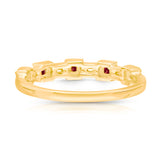 Yellow Gold Ruby & Diamond Legendary Ring