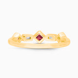 Ruby and White Diamond Tiara Ring