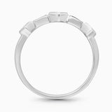 Blue Sapphire and White Diamond Tiara Ring