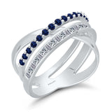 White Gold Sapphire & Diamond Legendary Ring