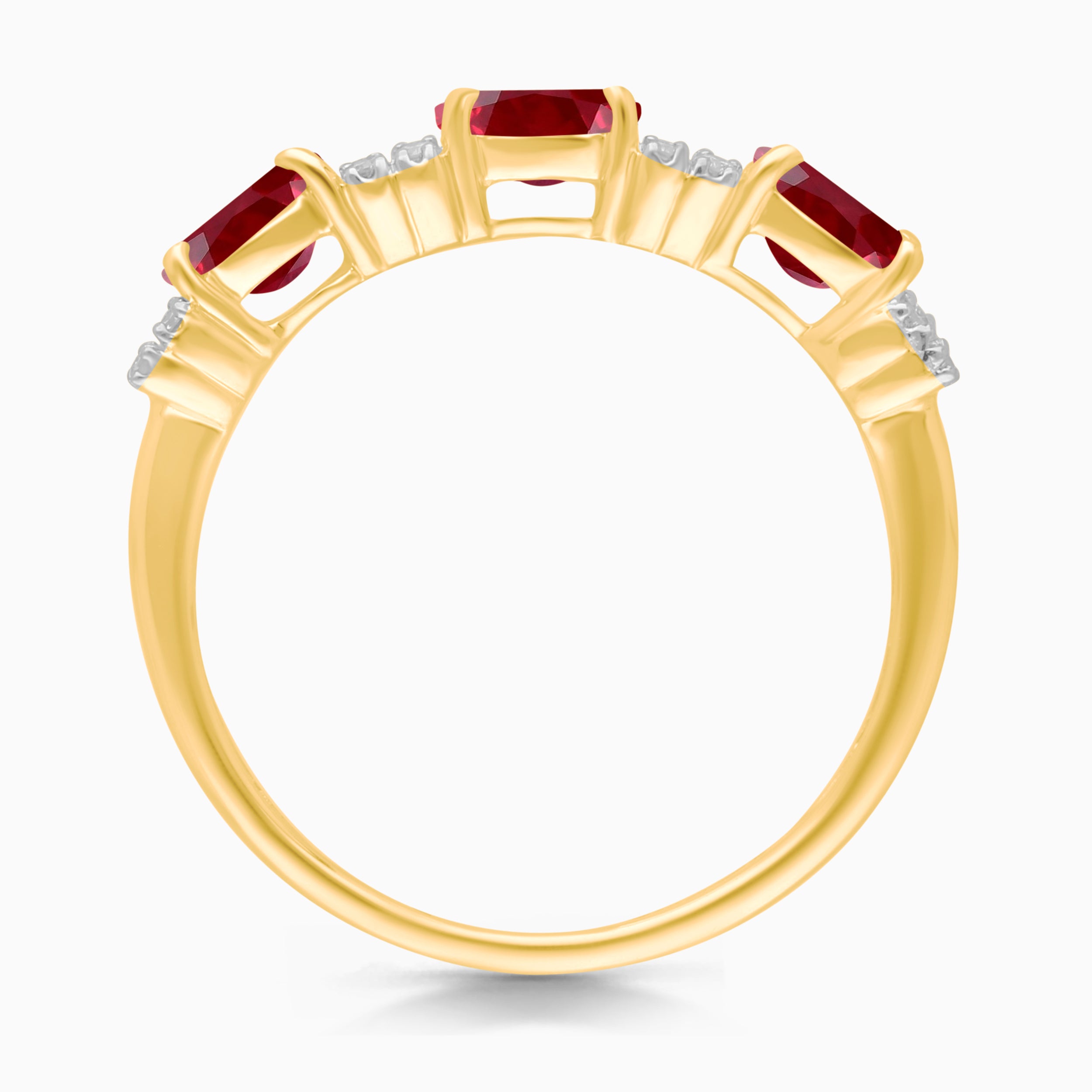 Bold Pave Diamond & Ruby Stacker