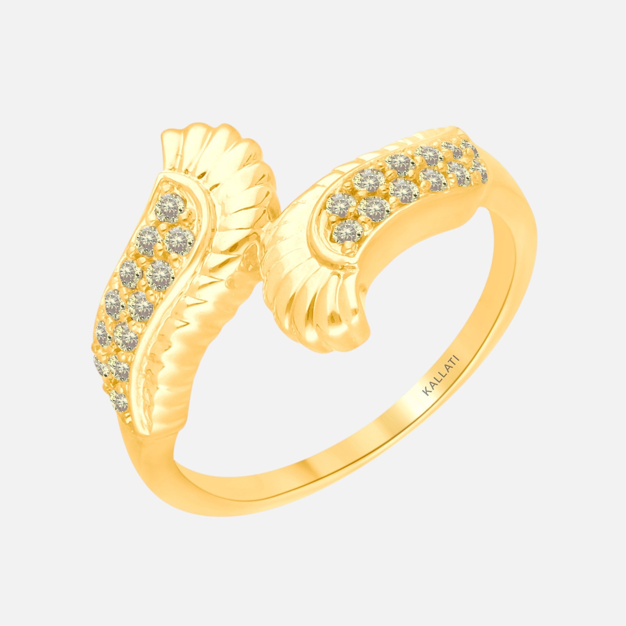 Yellow Diamond Winged Ring GRIFFINESS