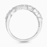 Triple Row Diamond Band White Diamond