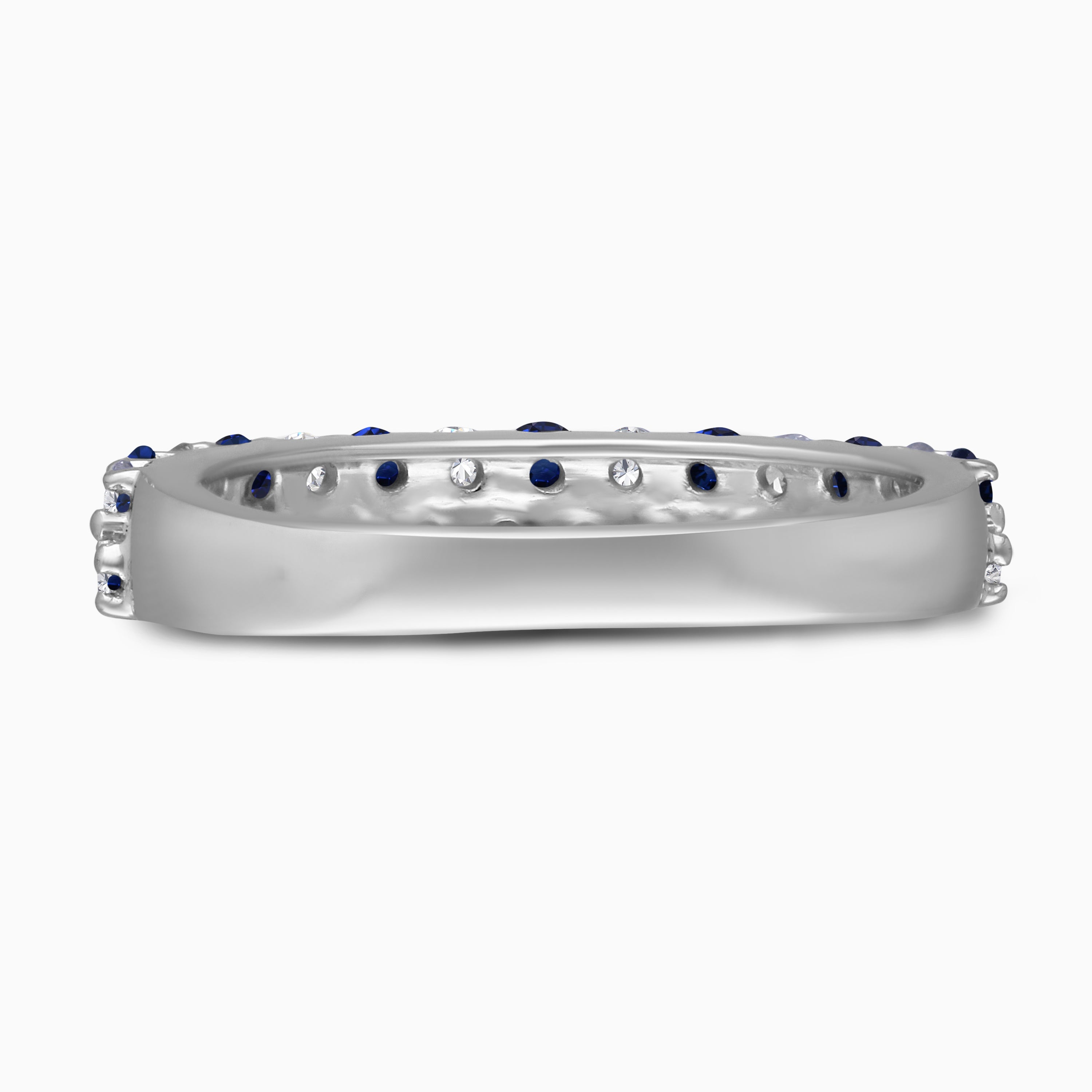 Dual Layer Diamond & Sapphire Band