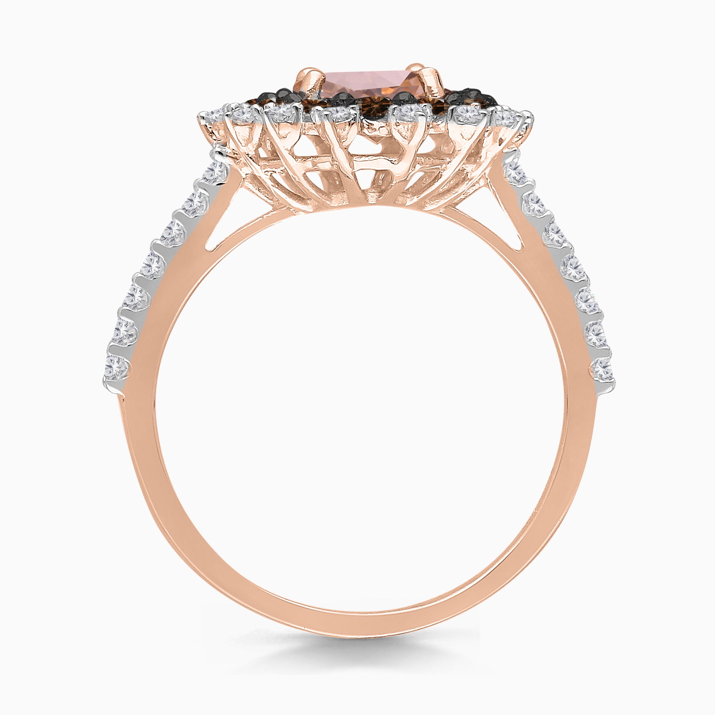 Prickly Pink Morganite & Coco Diamond Ring