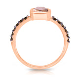 Rose Gold Morganite & Coco Diamond Heirloom Ring