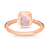 Rose Gold Morganite & Coco Diamond Heirloom Ring