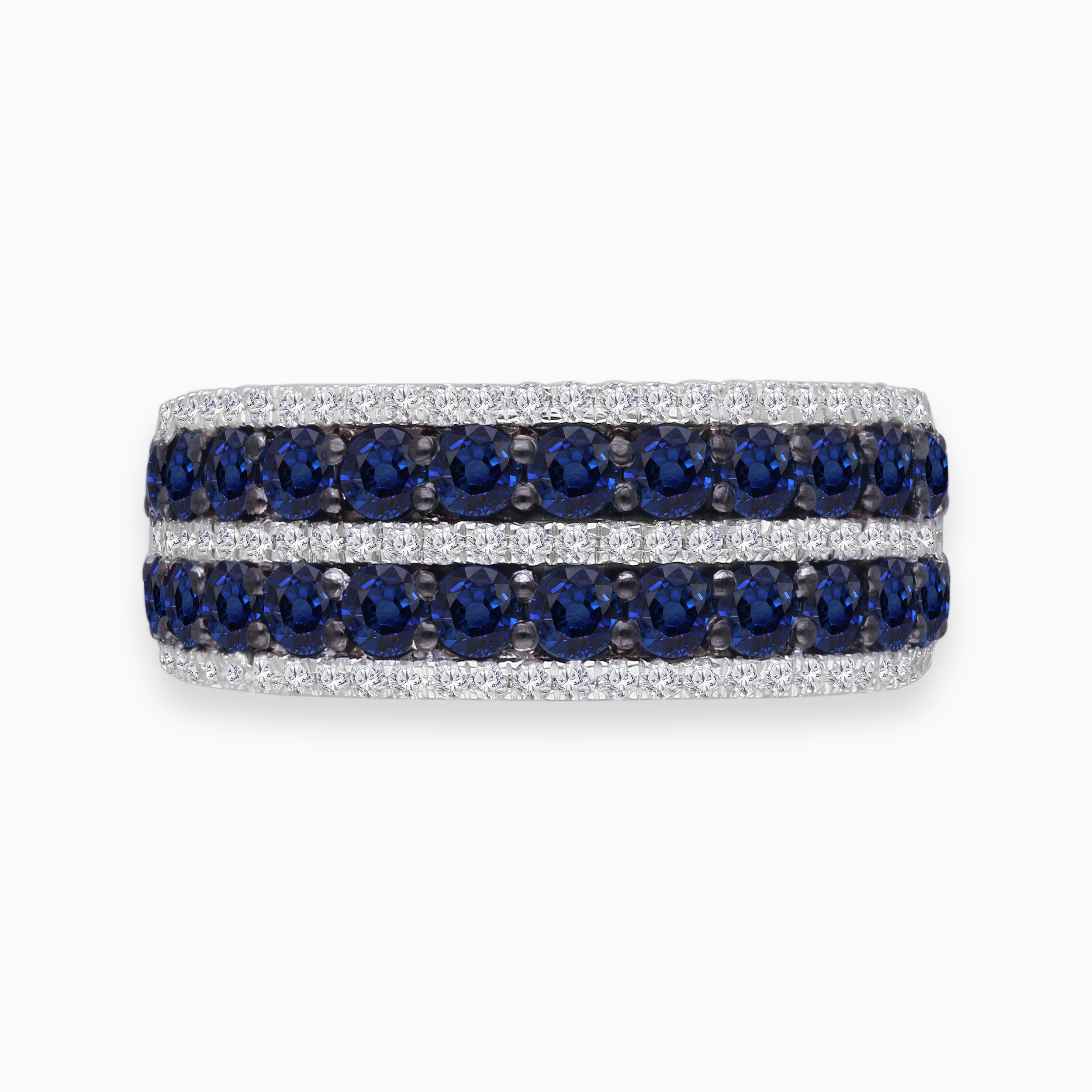 Dual Row Sapphire and Diamond Band