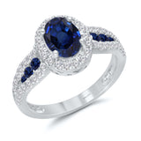 White Gold Sapphire & Diamond Heirloom Ring