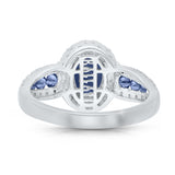 White Gold Sapphire & Diamond Heirloom Ring