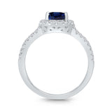 White Gold Sapphire & Diamond Heirloom Ring