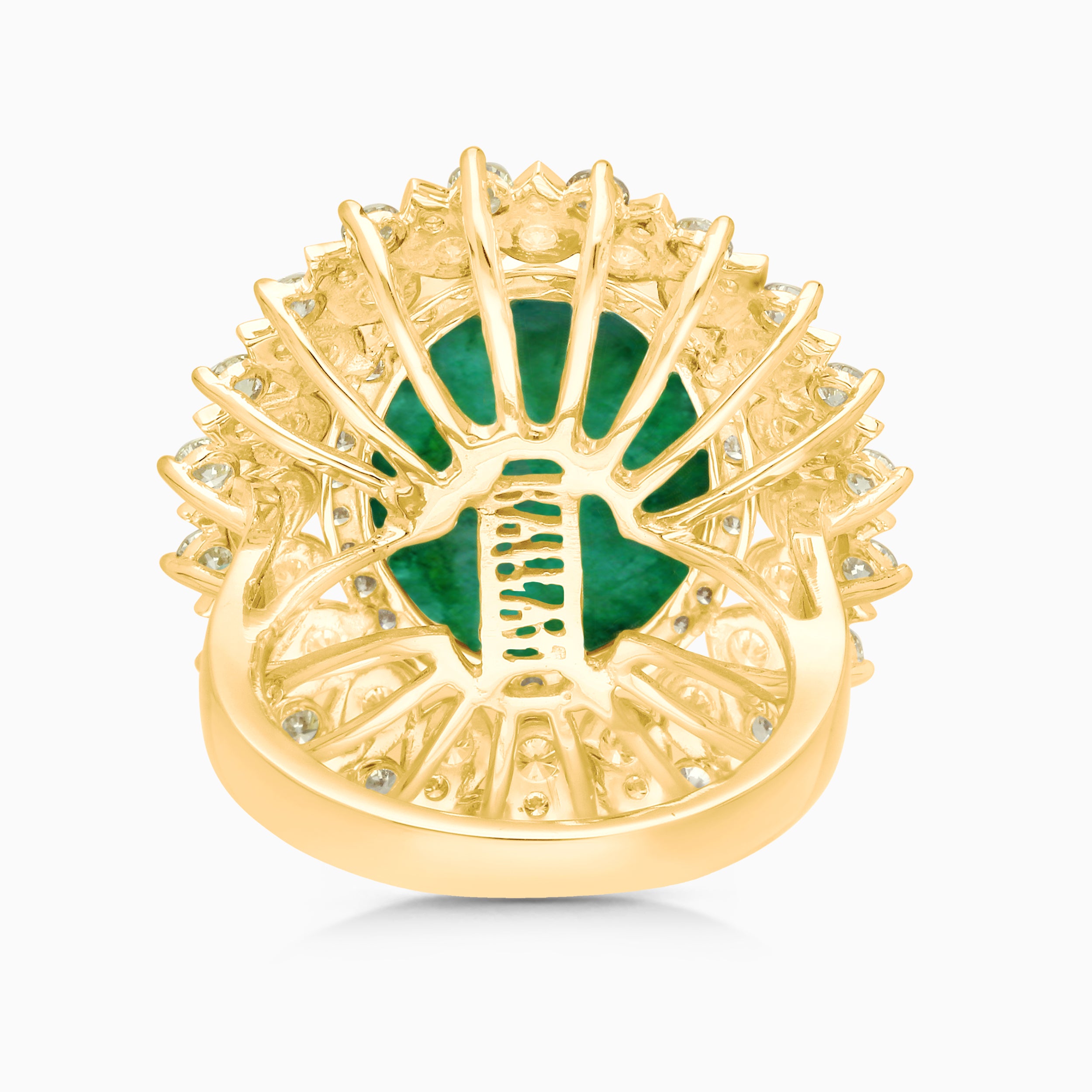 Chrysanthemum Emerald & Diamond Ring