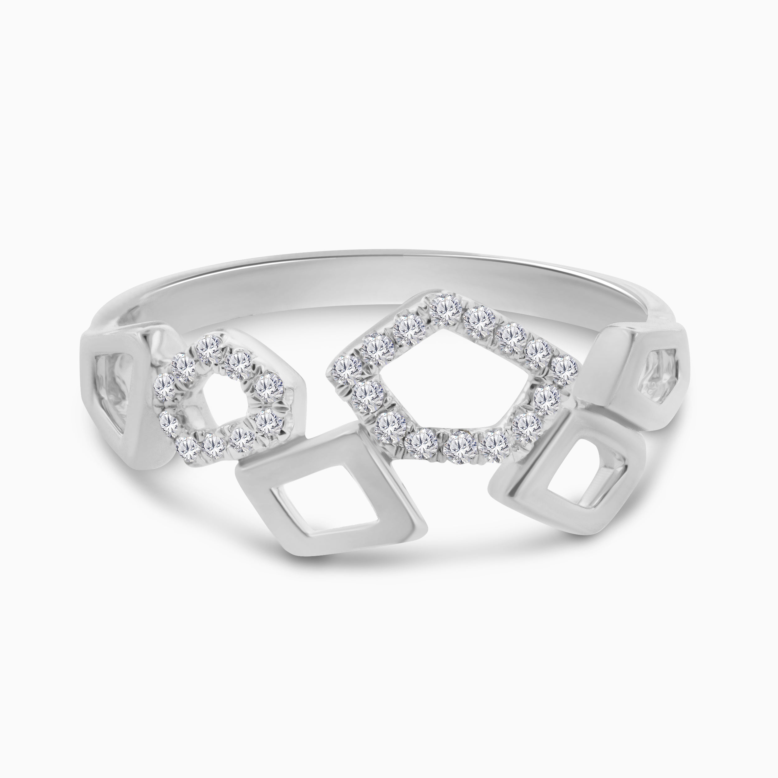 Geometric Pave Band