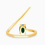 Open Emerald and Diamond Ring Emerald