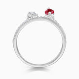 Marquise Ruby & Diamond Open Ring