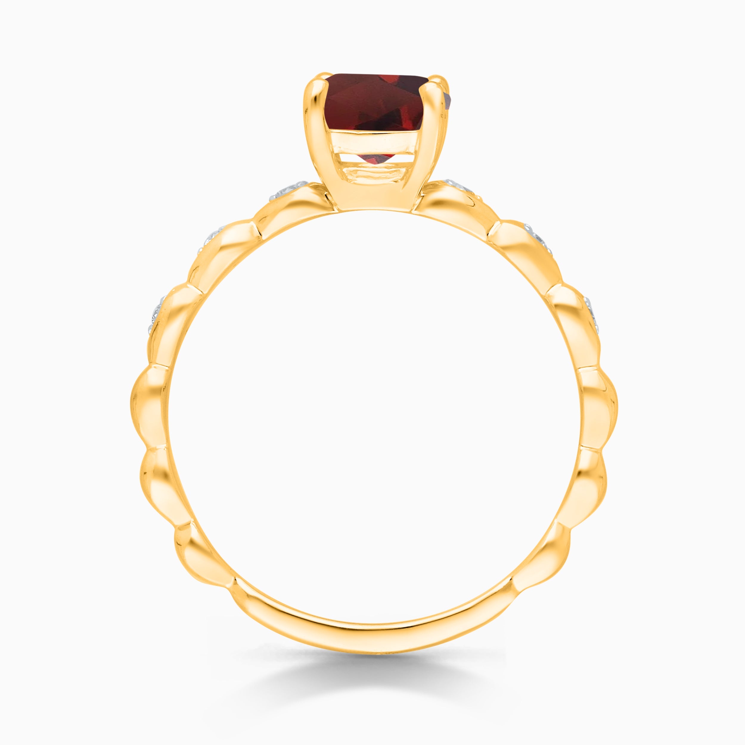 Speckled Diamond Garnet Ring Garnet