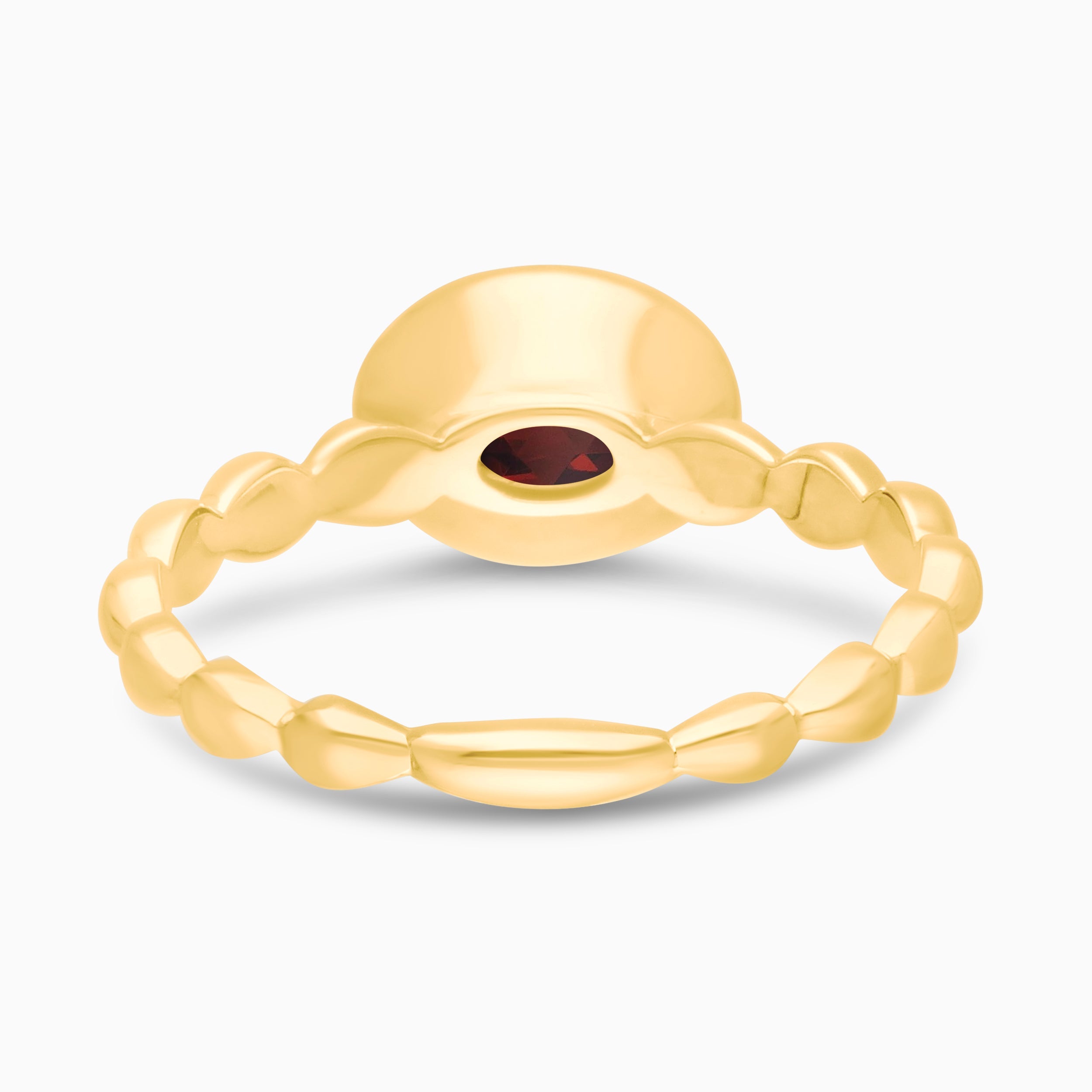 Oval Halo Twisted Garnet Ring Garnet