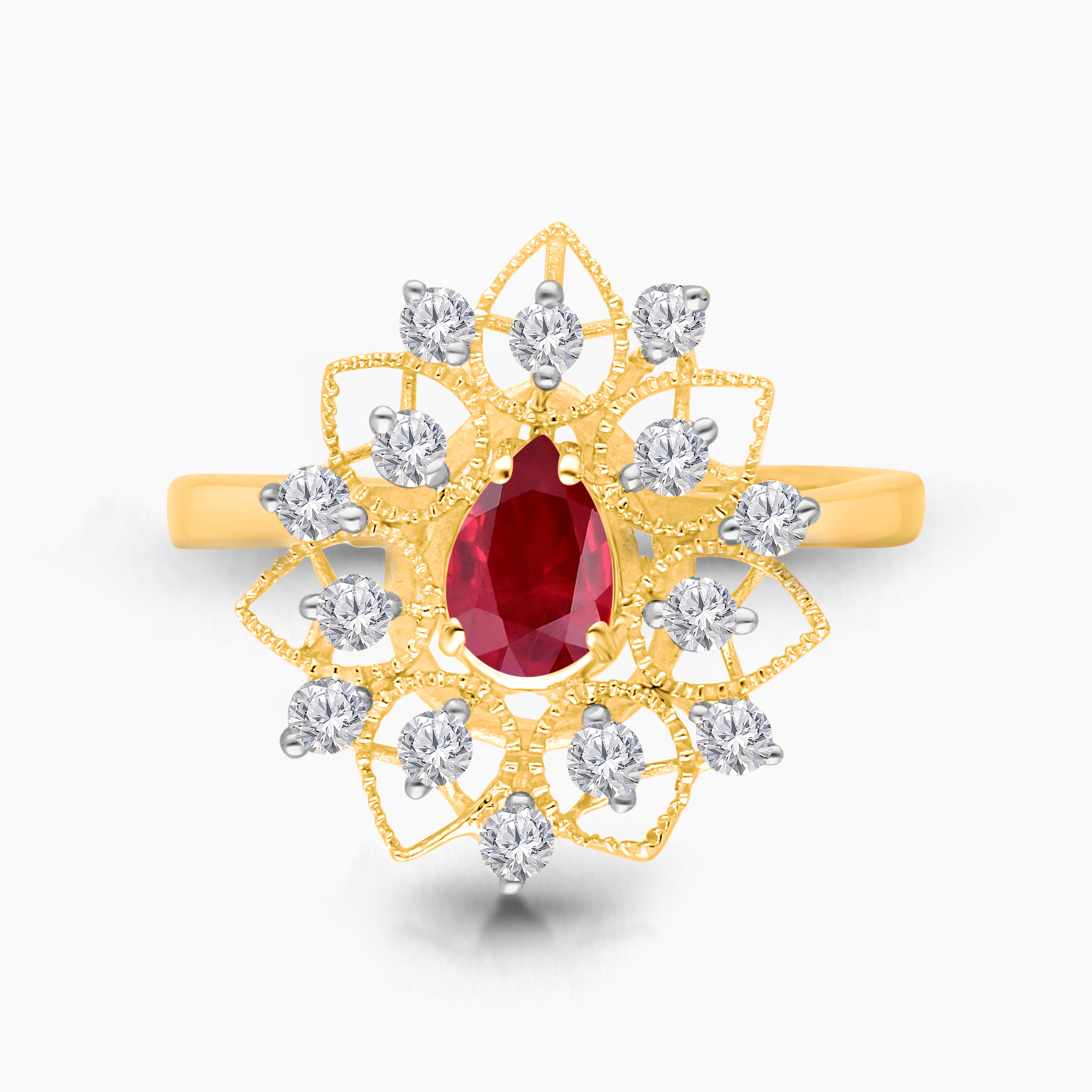 Ruby Lotus Ring
