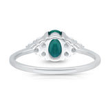 White Gold Emerald & Diamond Heirloom Ring HEIRLOOM