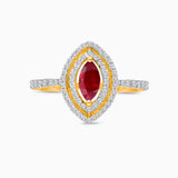 Diamond Marquise Ruby Ring