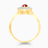 Diamond Marquise Ruby Ring
