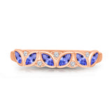 Rose Gold Tanzanite & Diamond Heirloom Ring