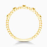 Bubble Yellow Diamond Stacking Ring