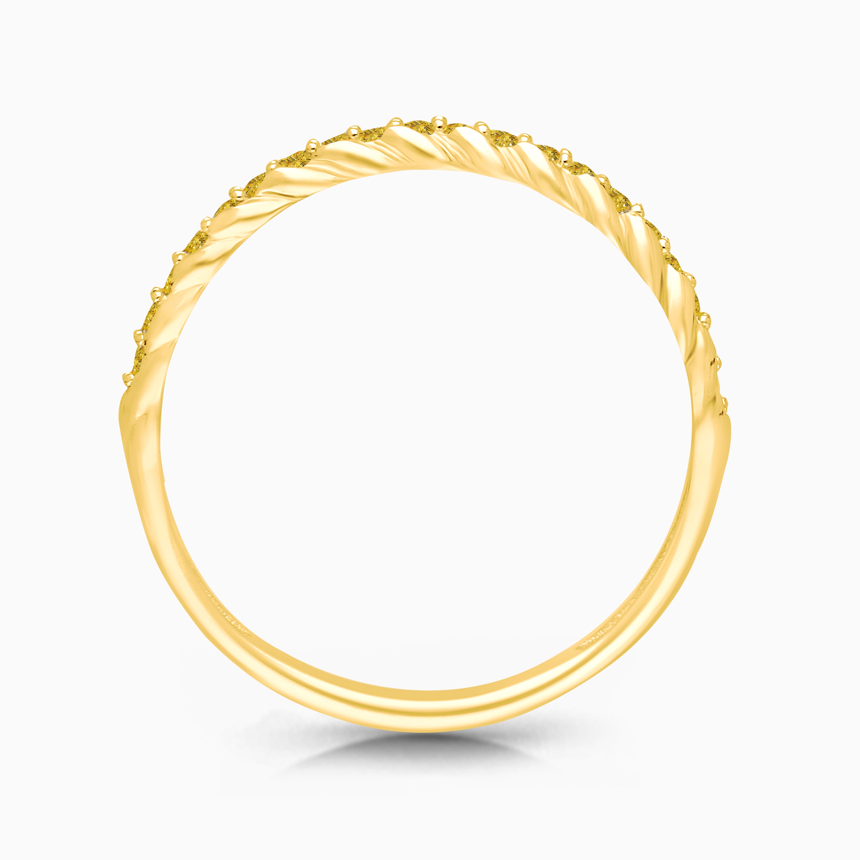 Pave Yellow Diamond Band