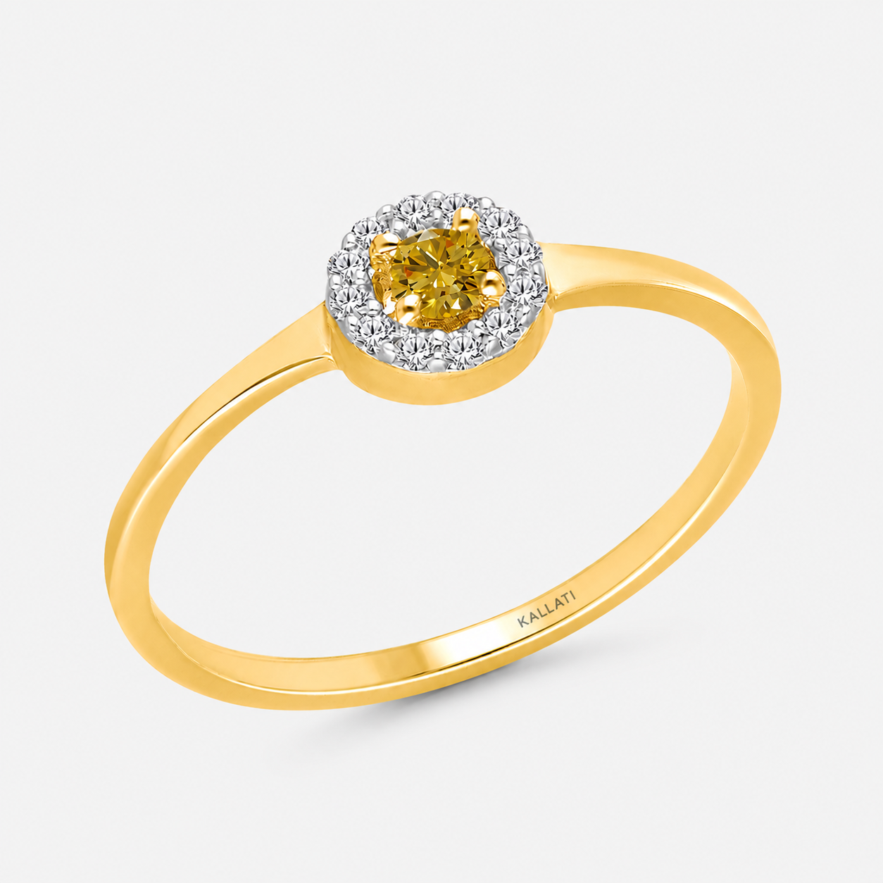 Halo Yellow Diamond Ring Yellow Diamond