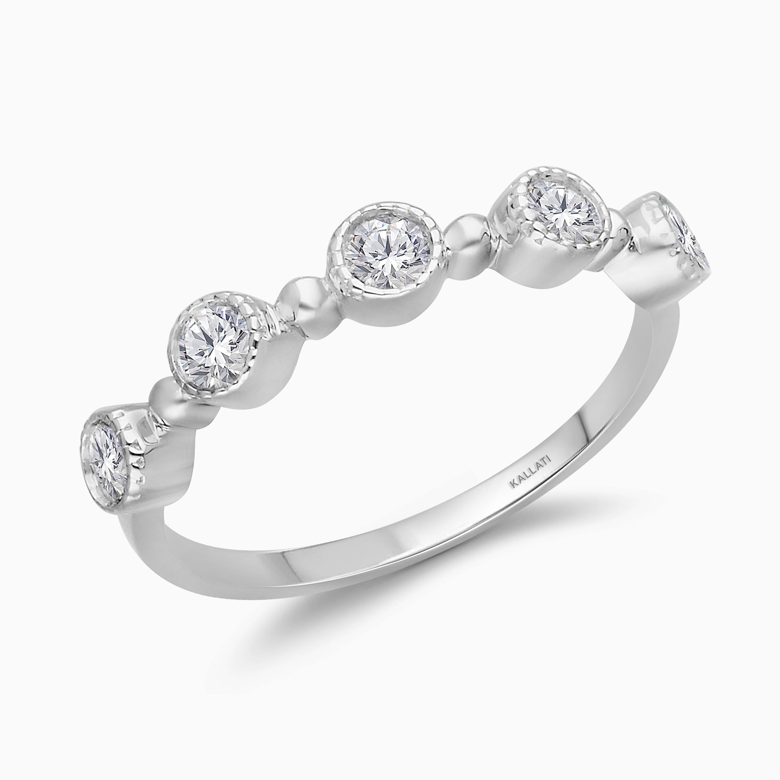 Bubble Diamond Stacking Ring