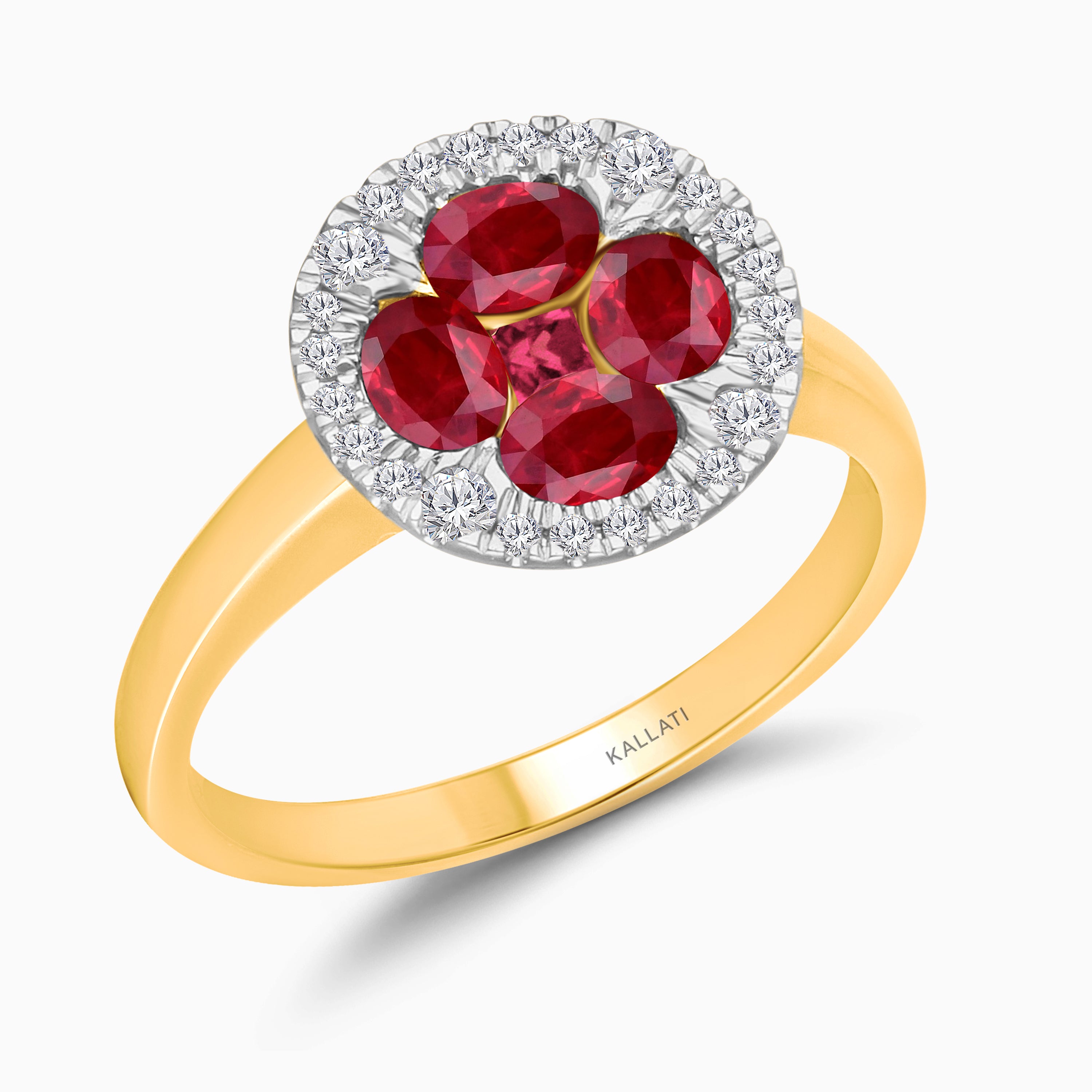 Clover Ruby & Diamond Ring