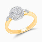 Round White Diamond Halo Ring