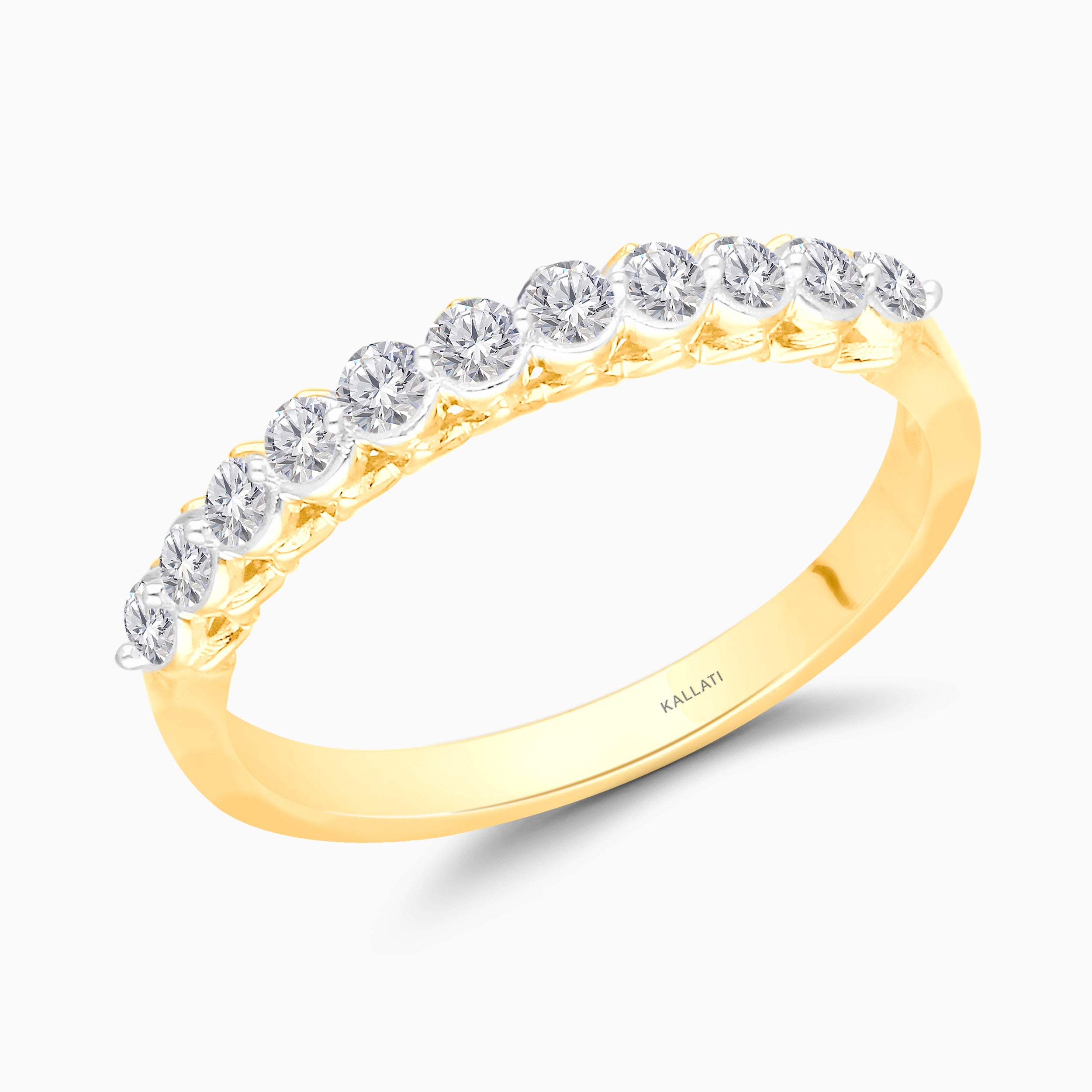 Scalloped Diamond Eternity Band