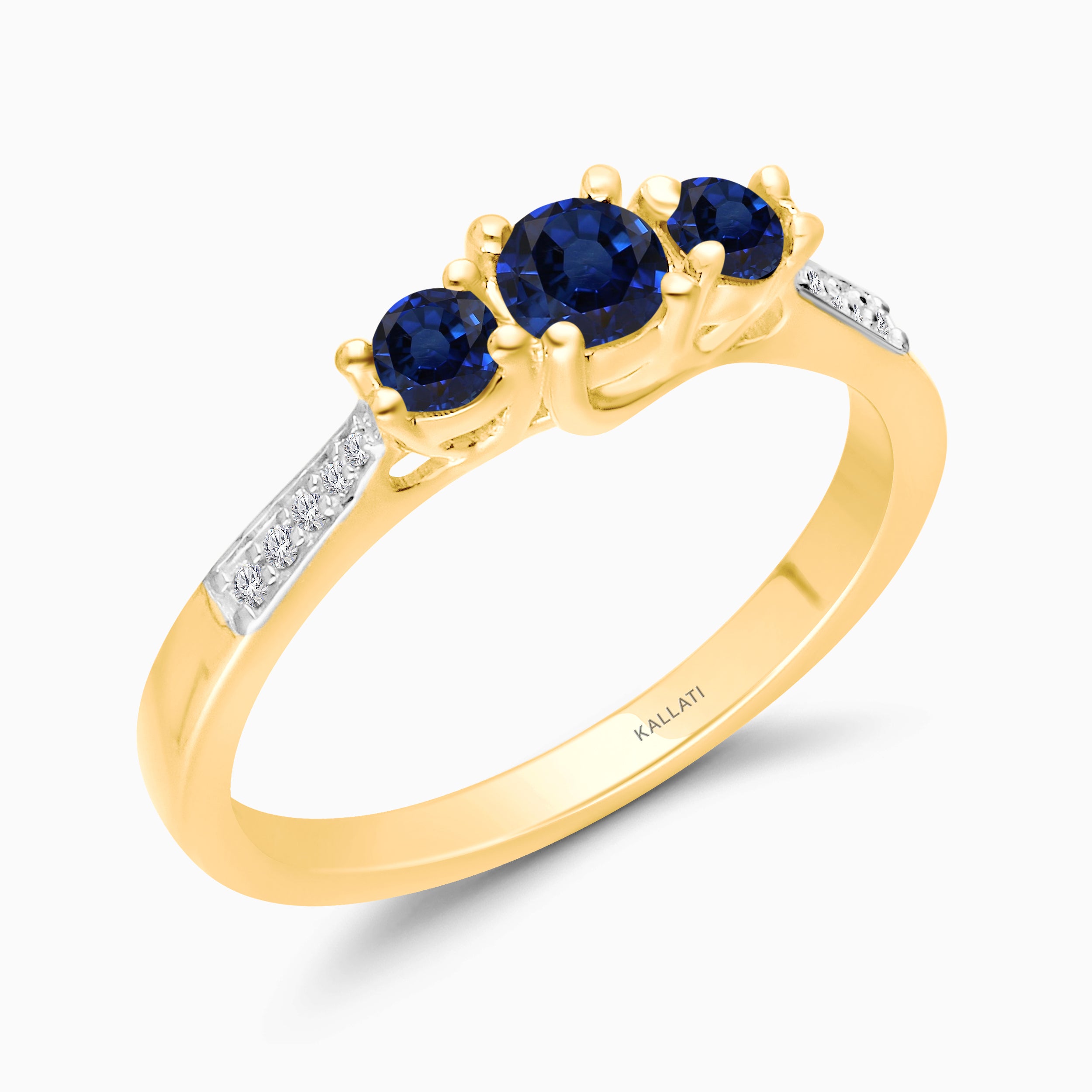 Classique Blue Sapphire & Diamond  Ring