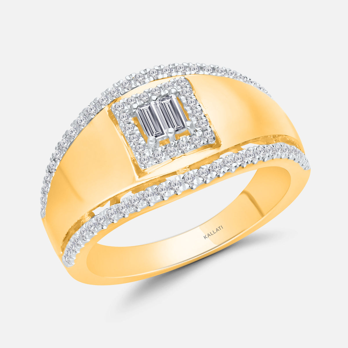 Diamond Shield Ring BOLD GOLD