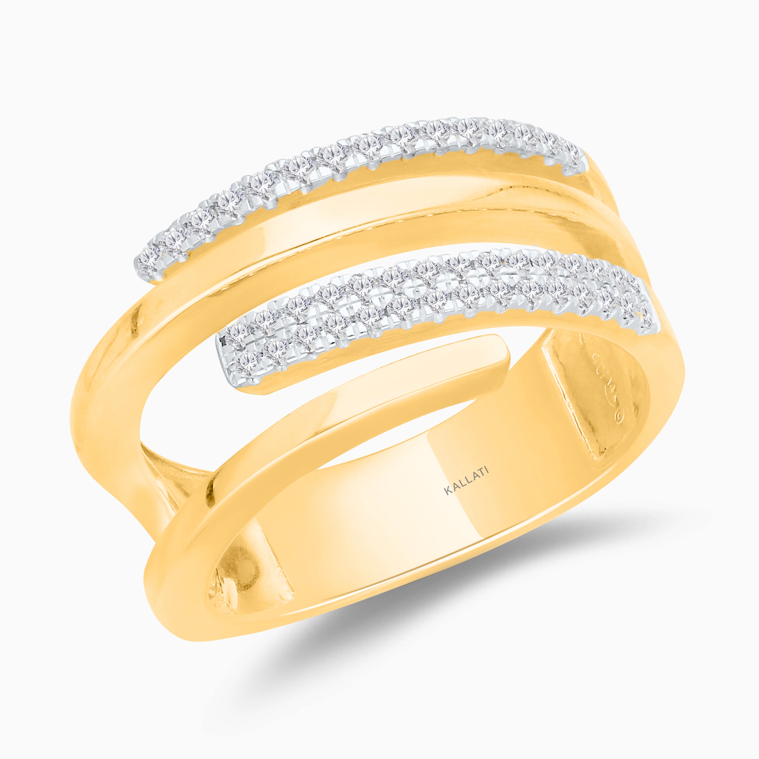 Interlocked Pave Diamond Band